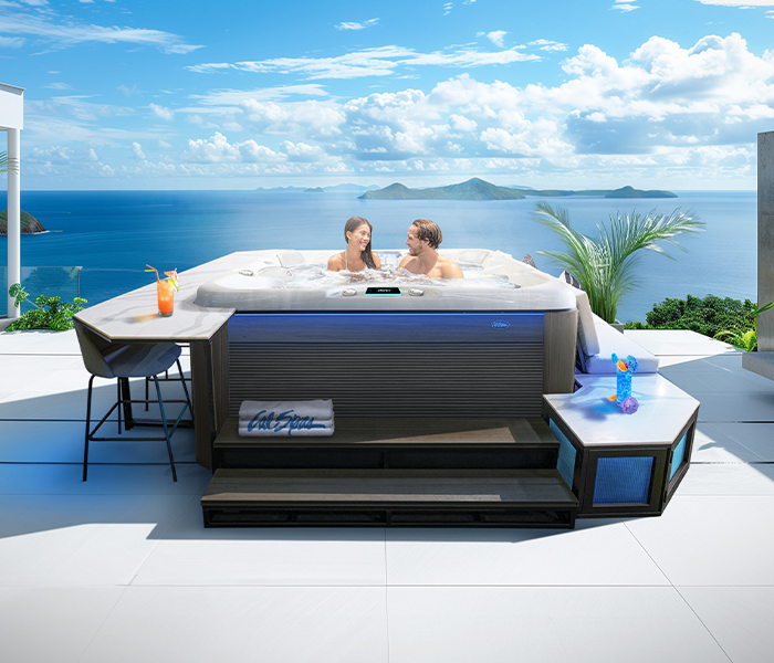 Calspas hot tub being used in a family setting - Norfolk